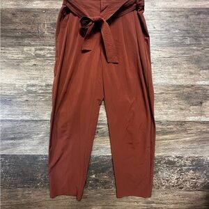 Athleta Rust Tie-Waist Pants